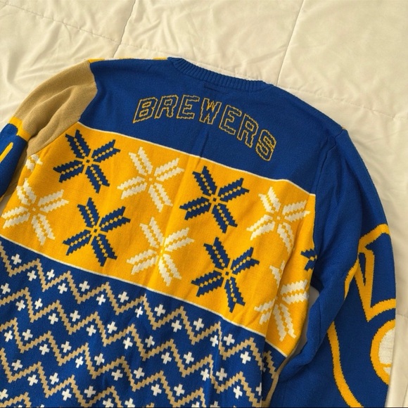 Men’s Milwaukee Brewers Christmas Sweater - Picture 2 of 5